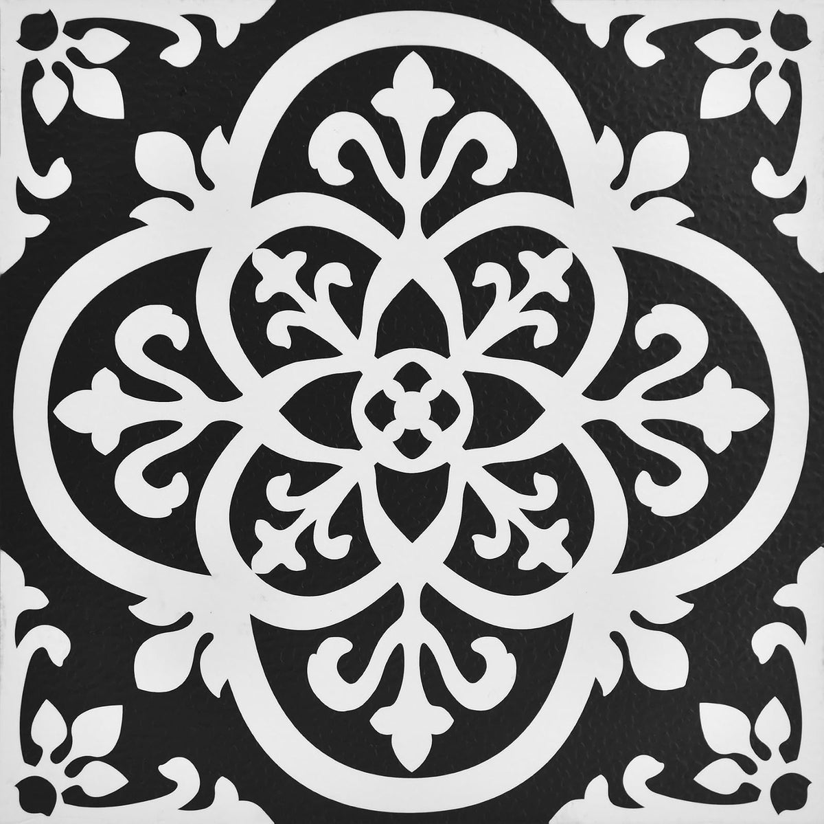 FloorPops FP2475 - Azulejos góticos para despegar y pegar, color negro