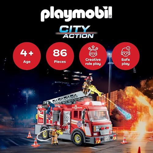 Playmobil Camión de Bomberos con Accesorios y 2 Figuras