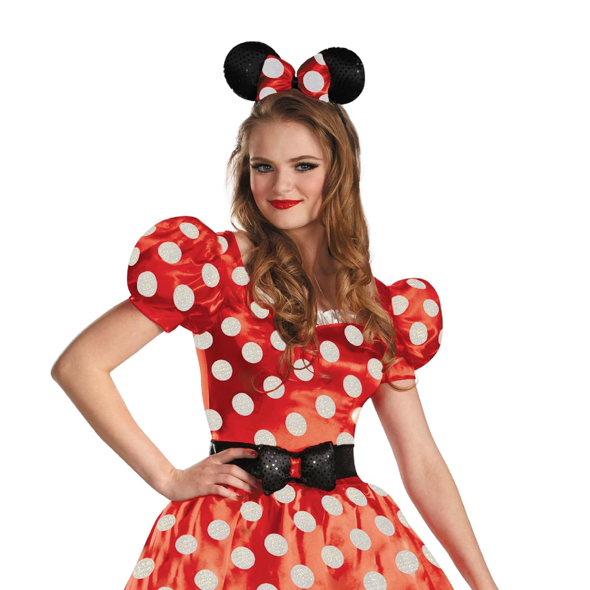 Disguise Disfraz clásico de Minnie Mouse rojo Disfraz clásico de Minnie Mouse rojo Mujer