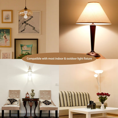 esenlite Radar Sensor de movimiento activado Retrofit LED, luz Sockets COMPATIBLES CFL foco incandescente Lámpara de luz Fixture interior mesa planta decoración para exteriores Base Fija Dusk to Dawn Dimmable Camino