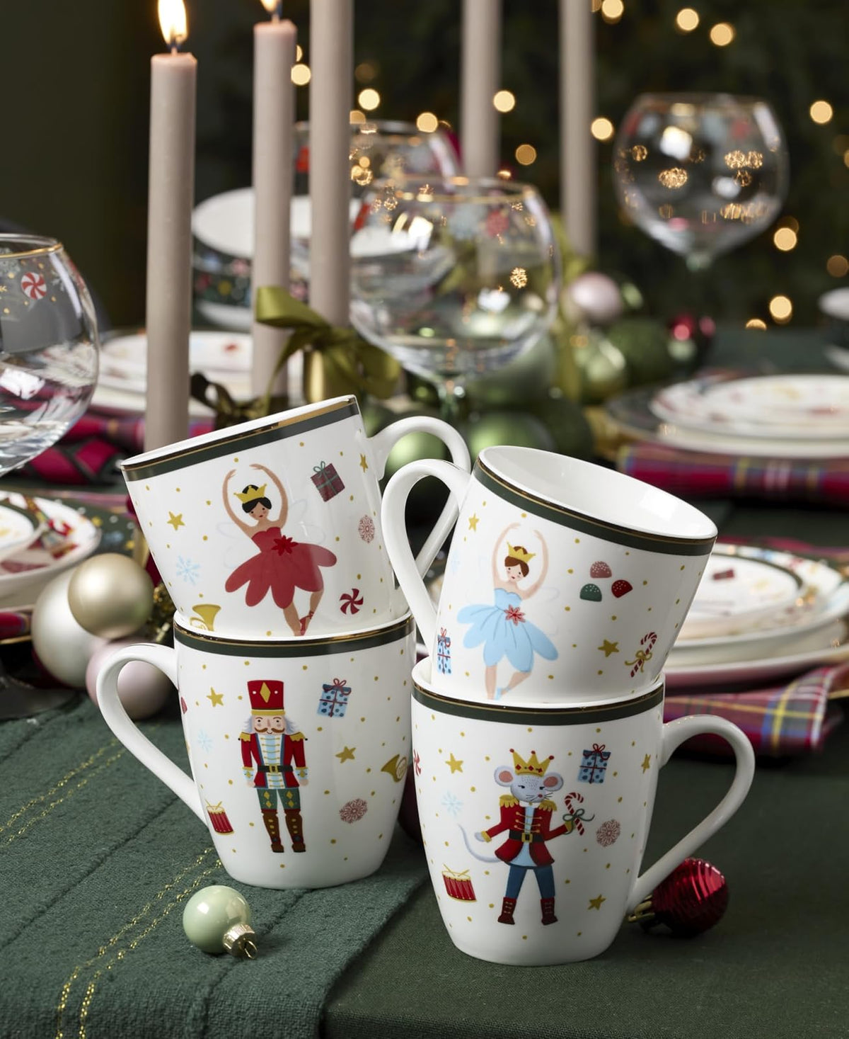 Lenox 897888 - Juego de 4 tazas de ballet para cascanueces