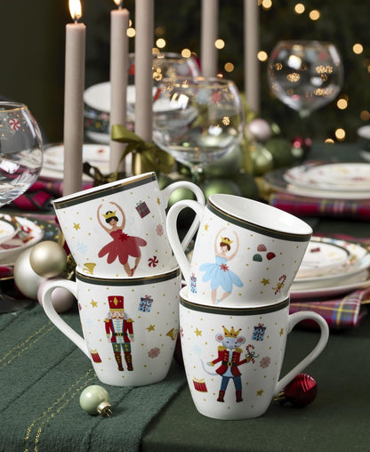 Lenox 897888 - Juego de 4 tazas de ballet para cascanueces