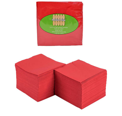 Servilletas de bebidas rojas de 2 capas (paquete de 100 unidades)