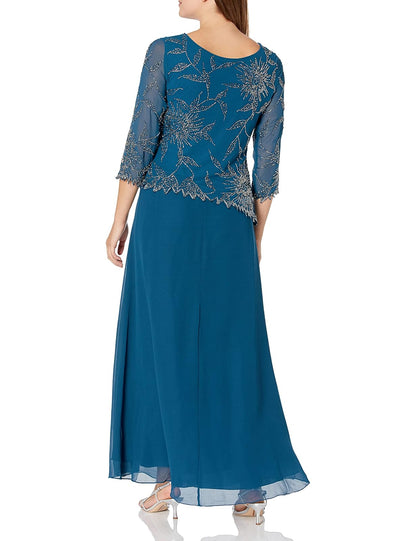 J Kara Petite Vestido con abalorio asimétricas y Cuello Redondo Vestido para Mujer