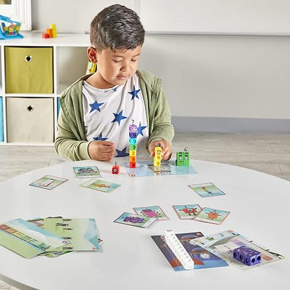 Hand2mind MathLink Cubes Numberblocks 1-10 Juego de Actividades, Actividades de Aprendizaje Preescolar, Bloques de construcción para niños, Contadores de matemáticas, Juguetes educativos