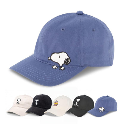 Concept One Peanuts Snoopy Dad Hat, Adult Adjustable Baseball Cap with Curved Brim - Azul