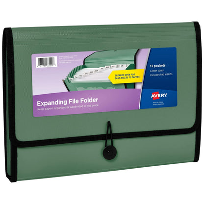 Avery Organizador Expandible de 13 Bolsillos para Archivos, Salvia - 13 Pockets - Ciruela