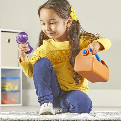 Learning Resources New Sprouts Fix It, Set de Herramientas para Niños, Juguetes de Motricidad Fina, Juguetes de Construccion, Juegos de Roles y Simulacion, 6 Piezas, Mayores de 2 años