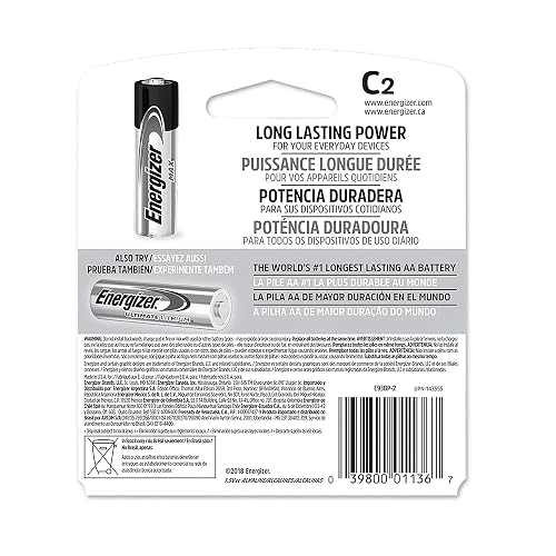 Energizer - Pilas Alcalinas C, MAX, 1.5V, Paquete de 2 | Vida útil hasta 10 años sin uso, para radios, linternas y juguetes tamaño C, diseño anti-fugas