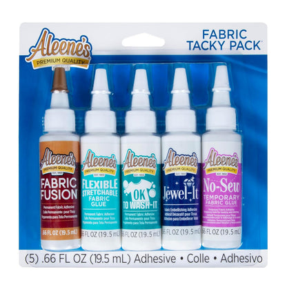 Aleene's Pegamento para Tela, Fabric Tacky Pack, 5pk, 1