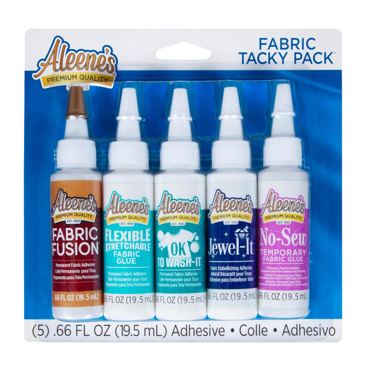 Aleene's Pegamento para Tela, Fabric Tacky Pack, 5pk, 1