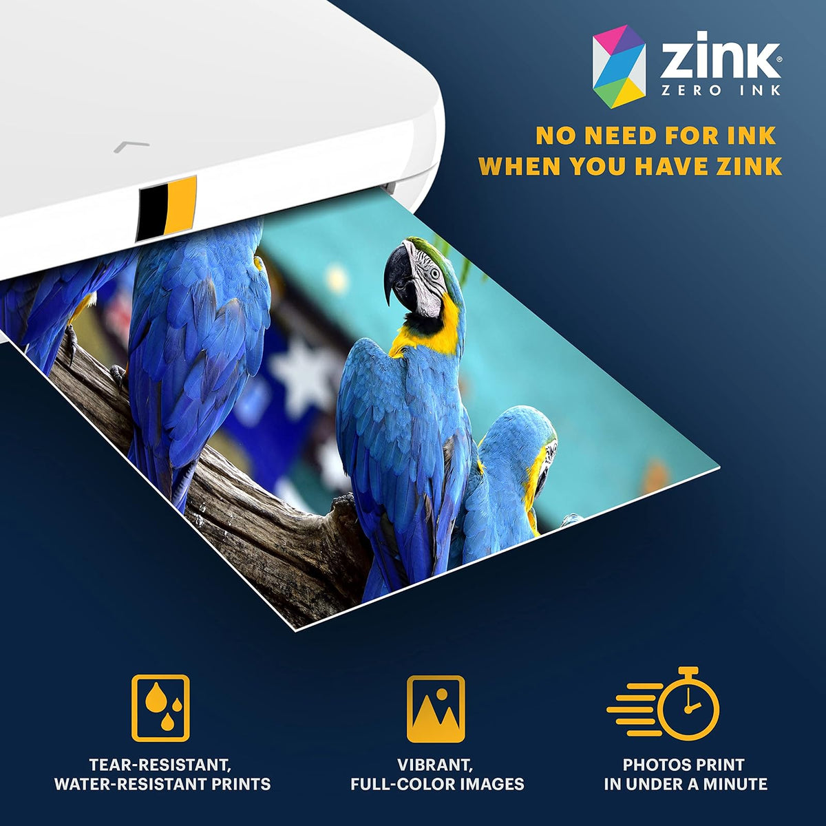 KODAK 2"x3" Premium Zink Photo Paper (100 Sheets) Compatible with PRINTOMATIC, Smile and Step Cameras and Printers