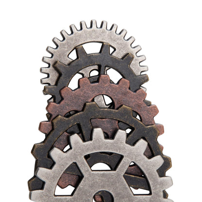 Tim Holtz Idea-ology Engranajes de Marcha Adornos, Paquete de 5, Paquete de 5 Engranajes, Antique Nickel, Brass & Copper, 1, 1