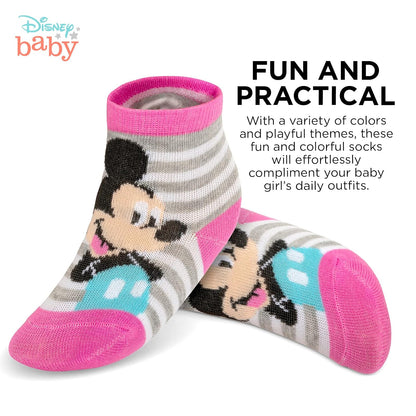 Disney Baby Girls & Boys Minnie Mouse, Mickey Mouse, Baby Shark, Justice League 10-pack Infant Sock 0-24 Months Calcetines bebés niños