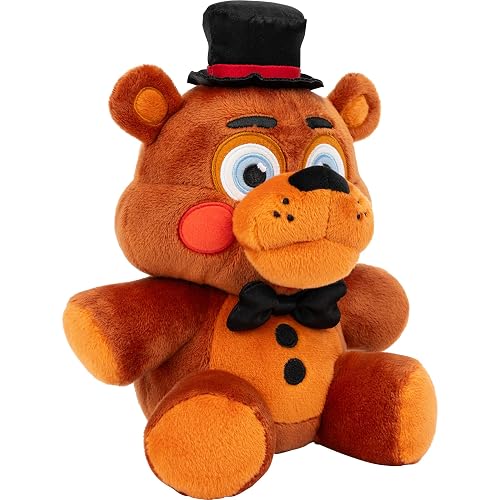 Jazwares Five Nights at Freddy'S Toy Freddy - Peluche de 8 Pulgadas con Material Suave y Ojos en la Oscuridad