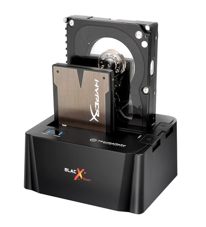Thermaltake BlacX Duet 2.5"/3.5" SATA I/II/III USB 3.0 Estación de Acoplamiento para Disco Duro Externo ST0014U-D, Negro
