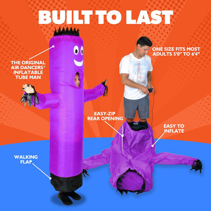 LookOurWay - Disfraz inflable para hombre, diseño de brazo ondulado, divertido disfraz inflable de Halloween para adultos, color morado