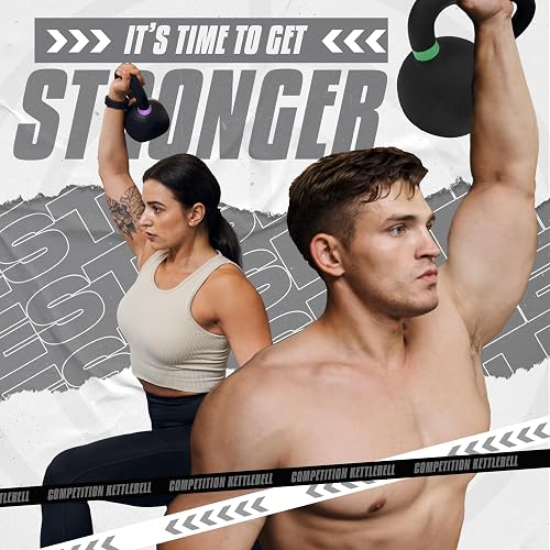Yes4All Pesas Rusas para Ejercicio de Hierro Fundido con Revestimiento en Polvo, 4-32 kg o 9-71 lb Pesa Rusa, 4 6 8 10 12 14 16 20 24 32 Kgs Kettlebell en casa y Entrenamiento de Fuerza