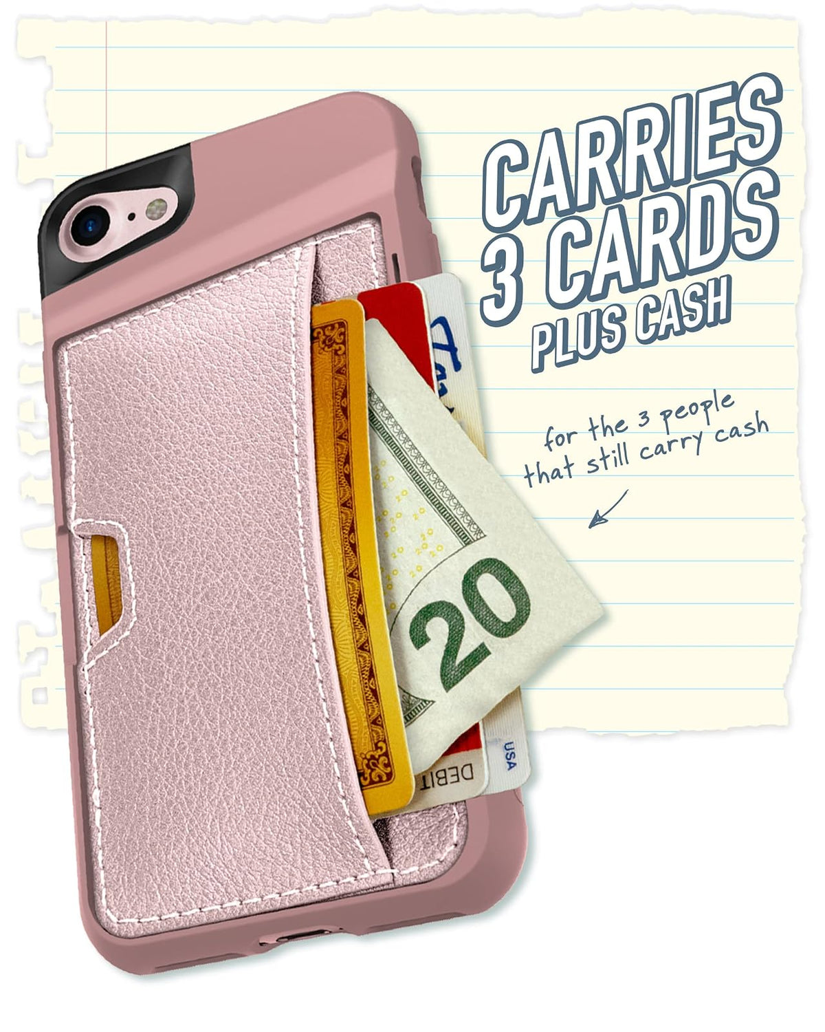 Silk iPhone 7 and 8 Wallet Case, Slayer Vol. 2, Rose Gold