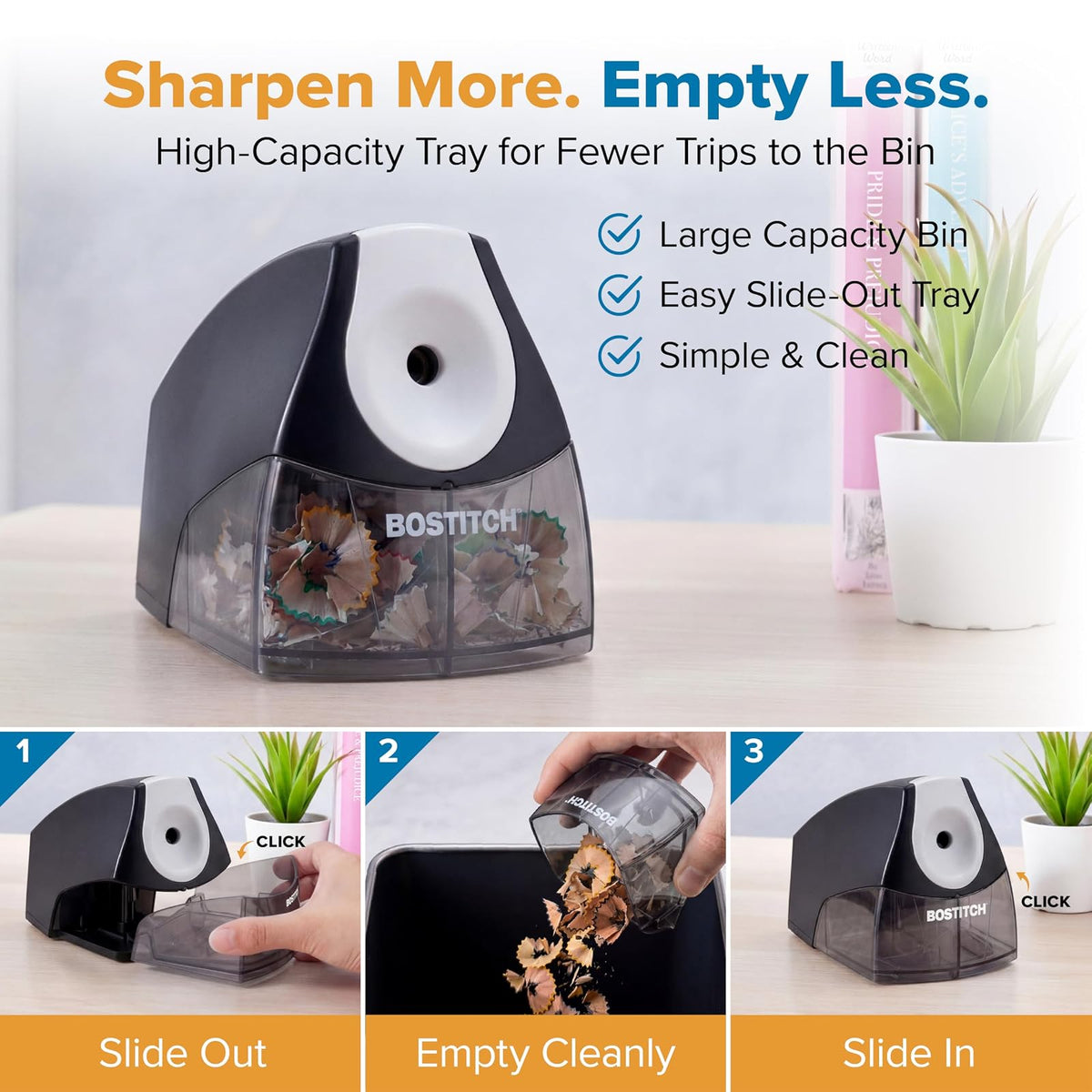 Bostitch Personal Electric Pencil Sharpener, Black (EPS4-BLACK)