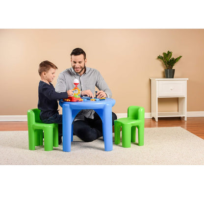 Little tikes Brillante 'n Bold sillas y Mesa, Color Verde y Azul