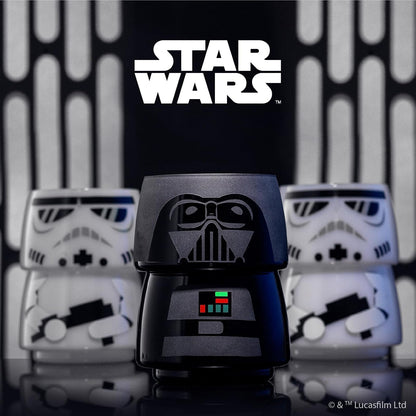 JoyJolt - Juego de 2 vasos apilables de Star Wars de 8 onzas Darth Vader con cabeza y cuerpo, divertidos juegos de vasos de cocina o bar para el hogar, regalo de Star Wars