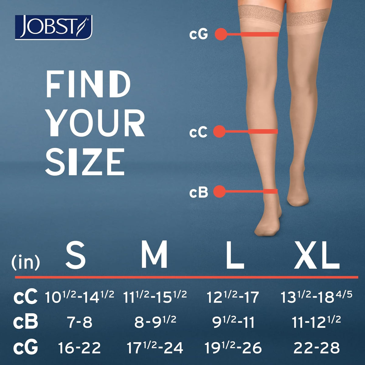 JOBST Activa - Medias de compresión transparentes, 8-15 mmHg, hasta el muslo
