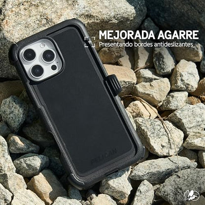 Pelican - Funda Resistente para iPhone 16 Pro [Compatible con MagSafe] con Protección contra Caídas de Grado Militar de 16 Pies, Negro