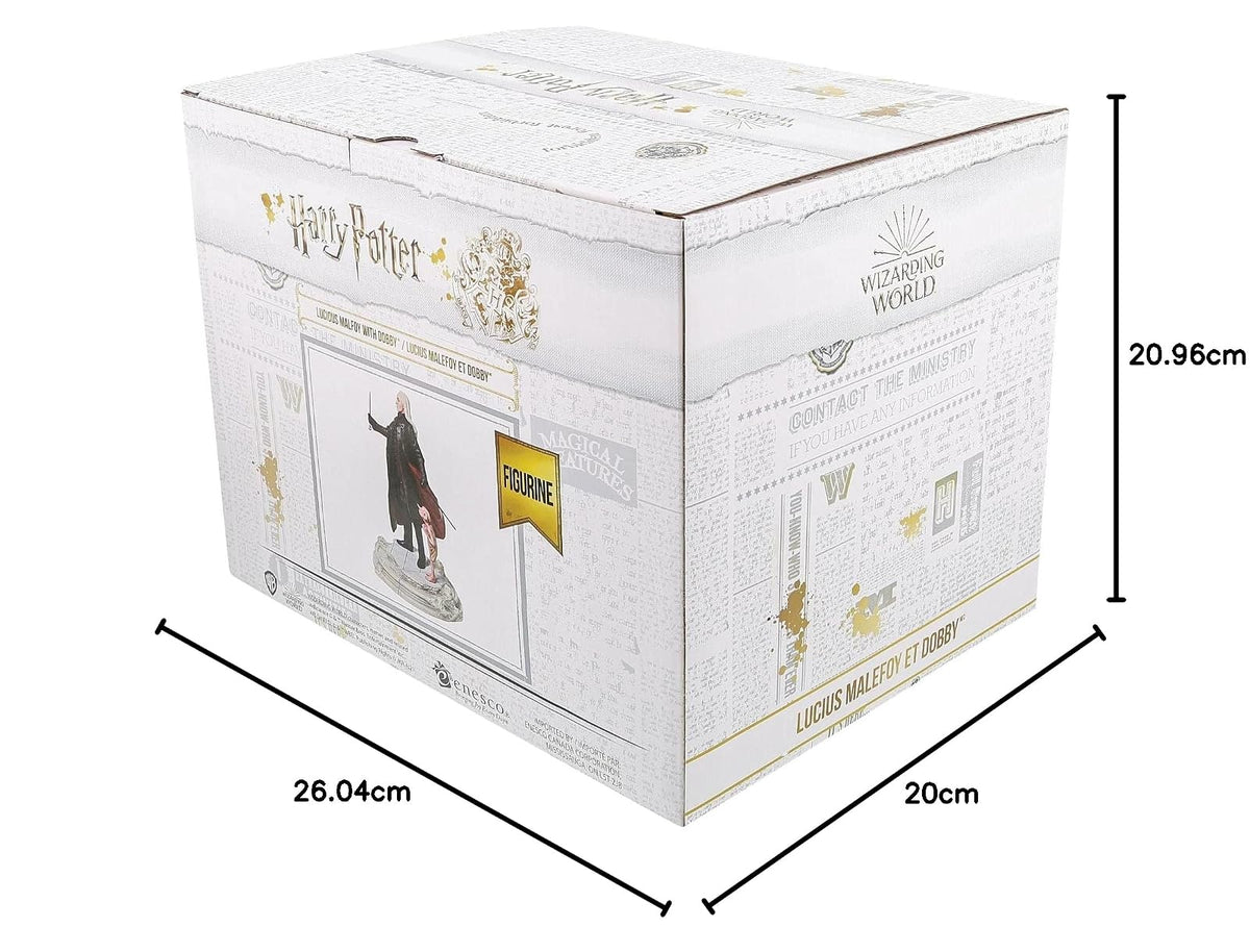 Enesco Harry Potter Lucious Malfoy con Dobby The Elf, Figura de 10.25 Pulgadas, Multicolor