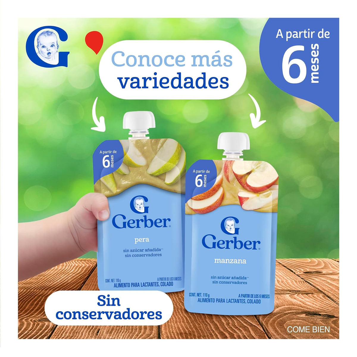 Papilla Gerber Pouch Mango Etapa 4 110g Paquete de 12