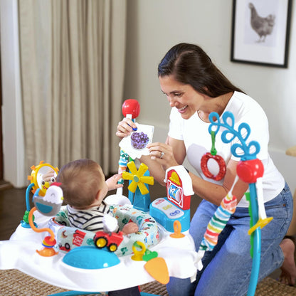 Baby Einstein Farm Explorers Jumper Saltador 2 en 1 Para Bebé con Juguetes Interactivos, Música, Luces y Sonidos, 6 a 12 Meses