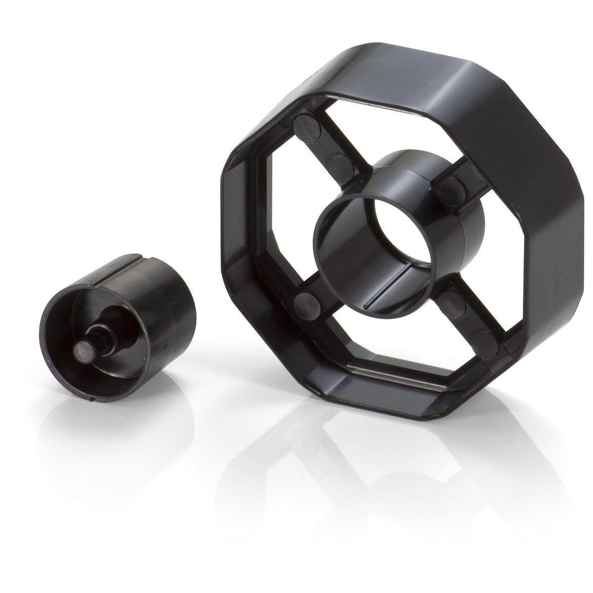 Officemate - Dispensador de cinta resistente 2 en 1 de 2.54 cm y núcleo de 7.62 cm, color negro (96699)