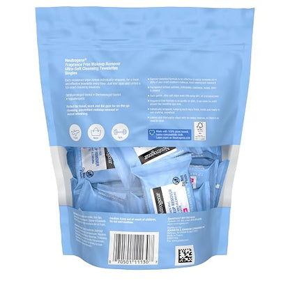 Neutrogena Fragrance-Free Makeup Remover Cleansing Towelette Singles, 20 count (Pack of 6)