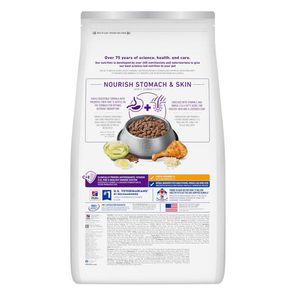 Hill's Science Diet Croquetas para Perro Adulto Piel Sensible 13.6Kg | Croquetas Hill's para perro, pollo real, piel y estómago sensible, alta digestibilidad, barrera cutánea sana