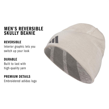 adidas Reversible Skully Beanie, Standard Fit Skull Cap/Hat for Winter Gorro para Clima frío Hombre