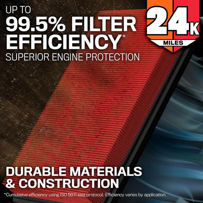 K&N KNF-2993 Filtro de Aire del Motor Vida Extendida 24000 Millas Compatible con Ford/Lincoln/Volvo C-Max/Escape/Focus/Kuga/MKC/V40/V70 2007-2019