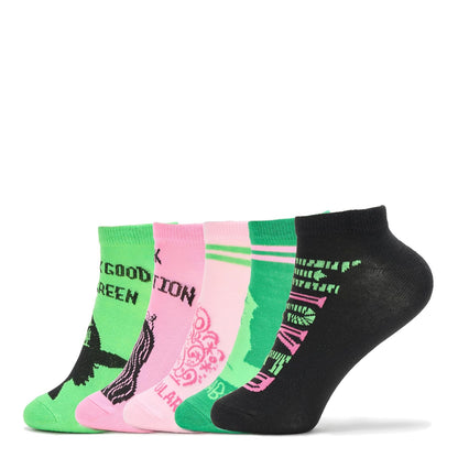 Wicked Elphaba and Glinda 5 Pack No Show Ankle Socks Calcetín casual Mujer