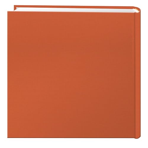 Pioneer 200 Pocket Fabric Frame Cover Photo Album, Tangerine Orange