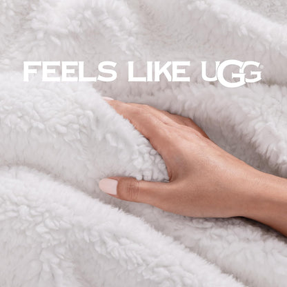 UGG Bliss - Manta de Felpa de Forro Polar Suave y esponjosa para Cama o sofá, de Gran tamaño, cálida, Reversible, Lavable a máquina, Peso Medio, decoración del hogar, Manta de Regalo, 50 x 70