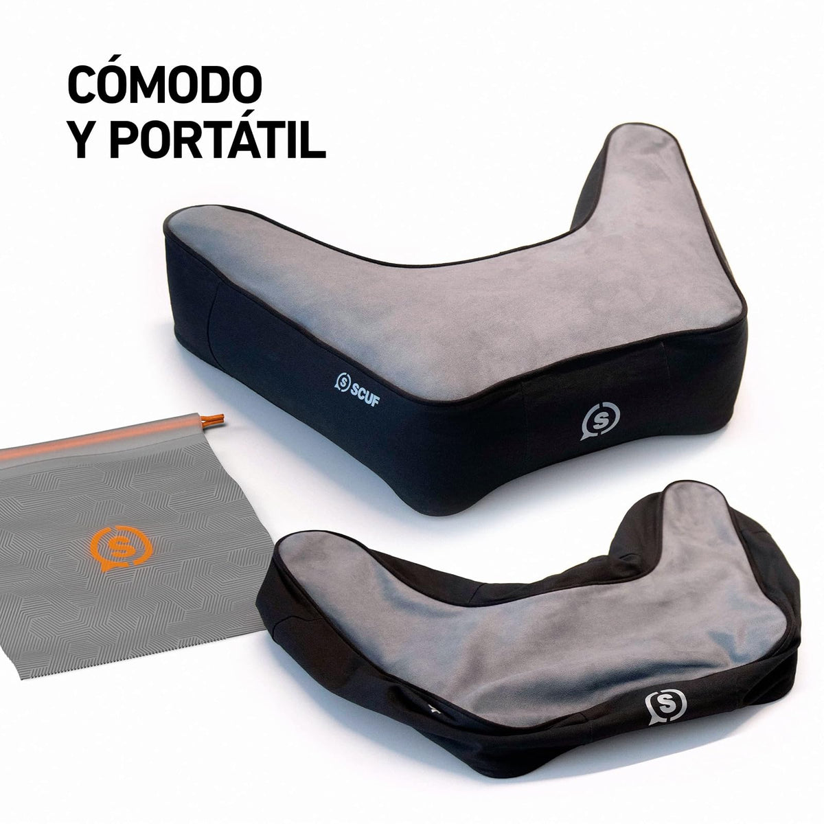 SCUF Exo Cojín de Postura Ergonómica para Jugar y Teletrabajar, Apoyo de Columna Vertebral, Apoyo de Cuello, Apoyo de Muñecas, Apoyo de Manos - Negro