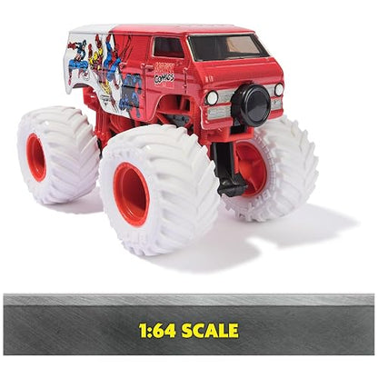 Monster Jam Marvel Heroes, Paquete de 5, Spider-Man, Black Panther, Iron Man, Captain America | Vehículos de Metal, Juguetes para niños y niñas a Partir de 3 años