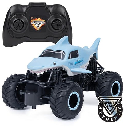 Monster Jam, Monster Truck oficial de Megalodon con control remoto, escala 1:24, 2.4 GHz, para mayores de 4 años