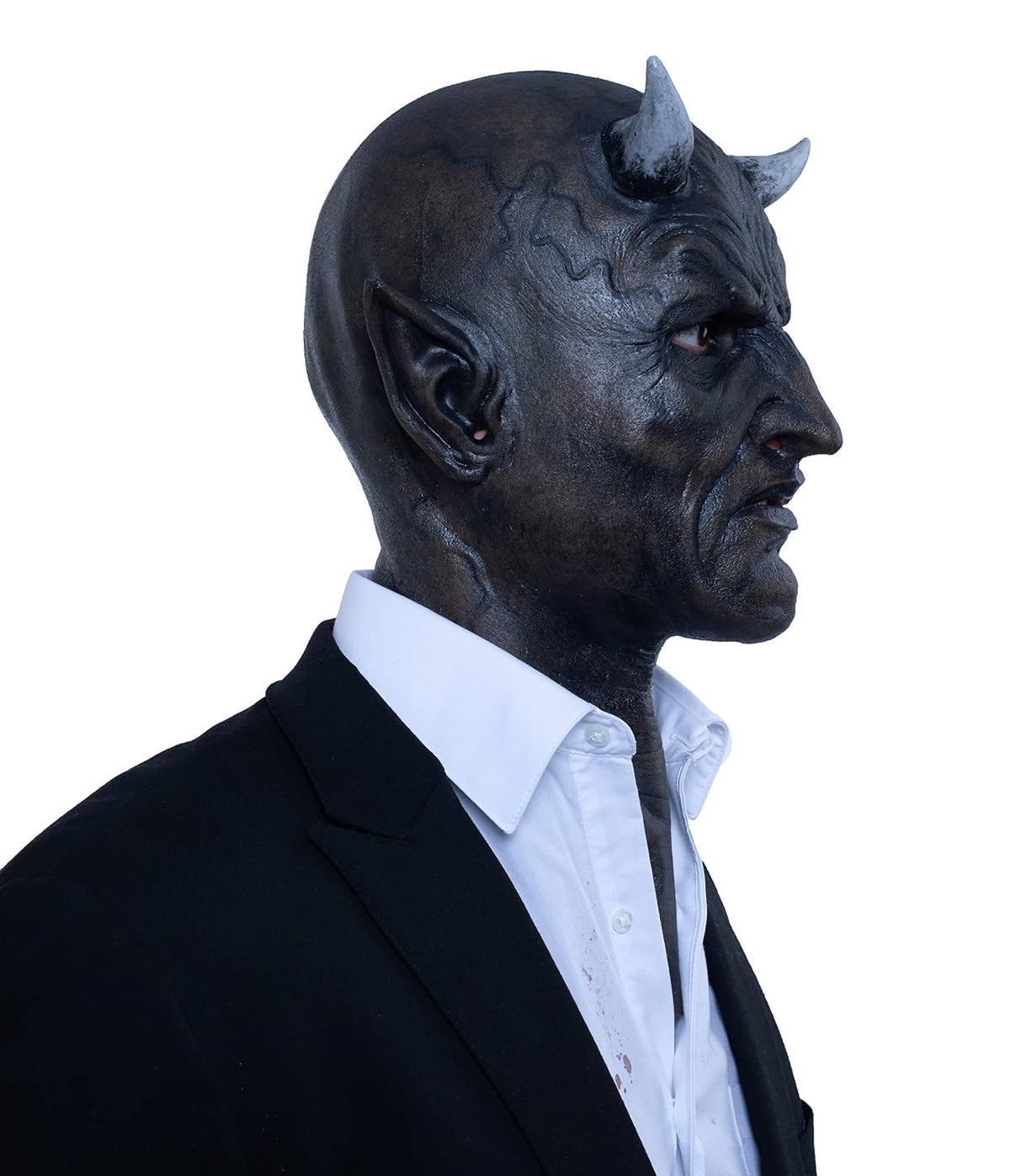 Ghoulish Productions Mephistopheles. Máscara de Diablo Negro, Demonio de la Oscuridad Máscara, Máscara de Látex para Adult. Línea Hyper Mask. Unitalla.