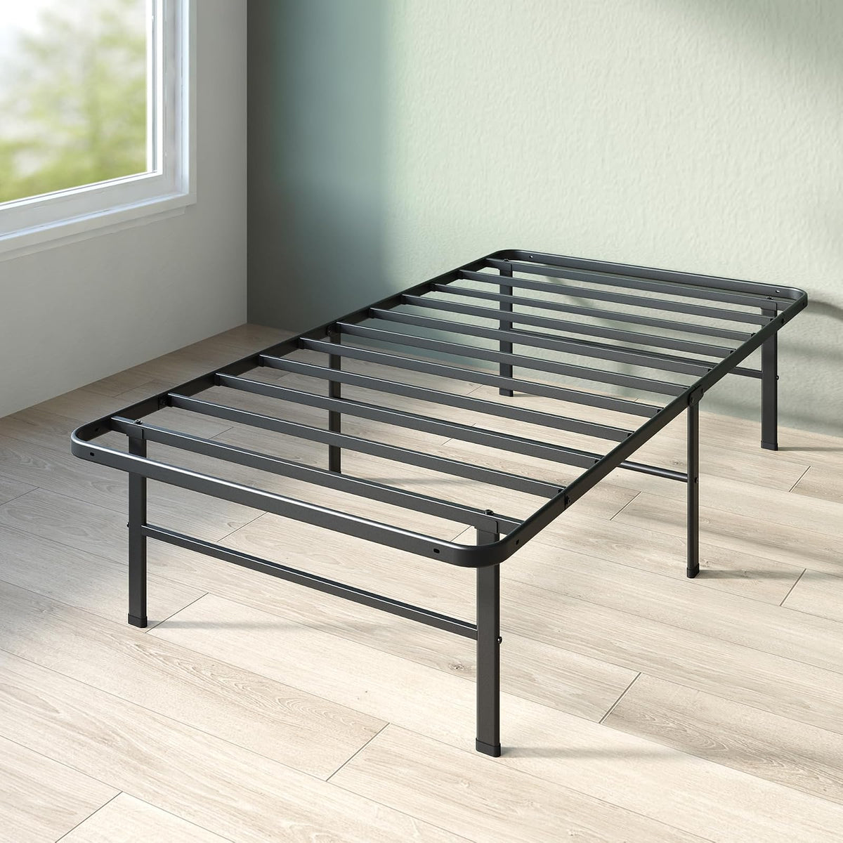 Zinus Rumi Base de Cama de Acero, Fácil Armado - Individual
