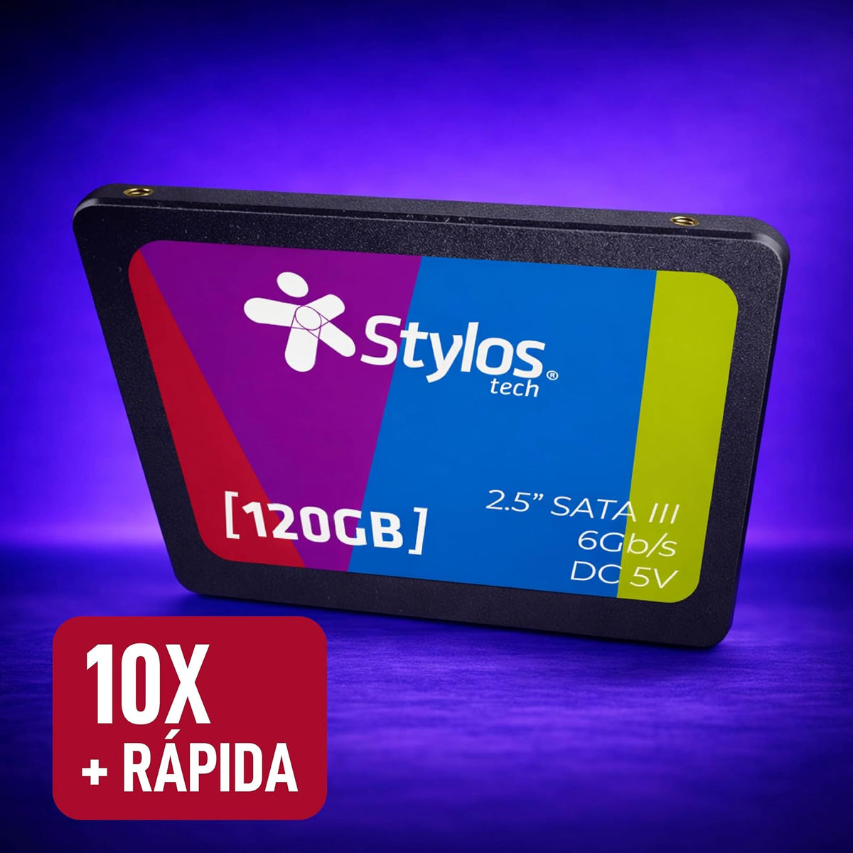 Disco SSD 120GB 2.5 SATA III Negro para PC Stylostech
