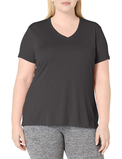 Just My Size Cuello en V Cool Dri. Camisa para Mujer