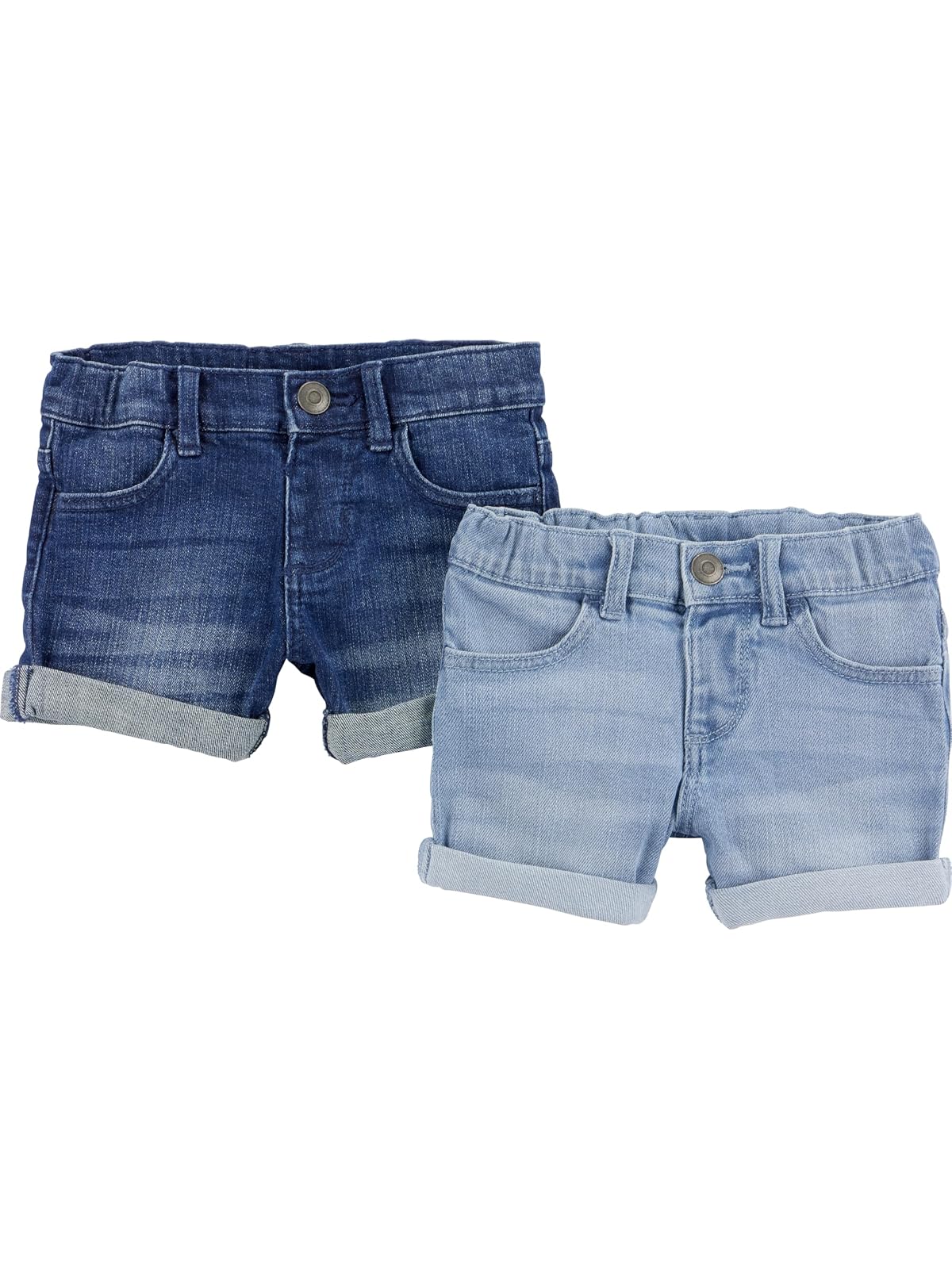 Simple Joys by Carter's Denim Shorts, Pack of 2 Pantalones Cortos de Jean Niñas
