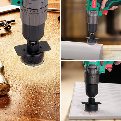 HYCHIKA - Juego de 19 sierras de agujero con 19 hojas de sierra de 3/4"-6", 13 hojas de sierra, 2 mandriles, 2 brocas, 1 placa de instalación, 1 llave hexagonal, ideal para madera blanda, madera