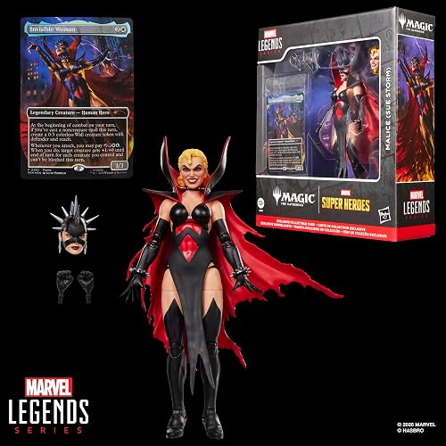 Marvel Legends Series, Marvel Super Heroes y Magic: The Gathering, Malice (Sue Storm), Figura Fantastic Four de 15 cm con Carta Exclusiva Metalizada de colección para el Juego