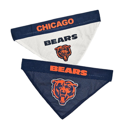 Pets First Bandana Reversible con Licencia NFL para Perro - Grande - Extra Grande - Bandana reversible - Chicago Bears